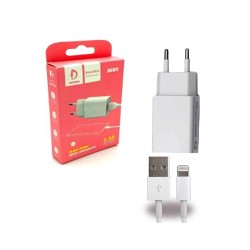 CHARGER ADAPTER DENMEN DC01L 2.4A WITH LIGHTNING CABLE WHITE CHARGER ADAPTER DENMEN DC01L 2.4A WITH LIGHTNING CABLE WHITE